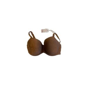 🆕 Freya “Idol” Striped Terracotta Satin Bra - Women’s Size 36G / G36